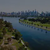 Aerial views of Albert Park Lake
